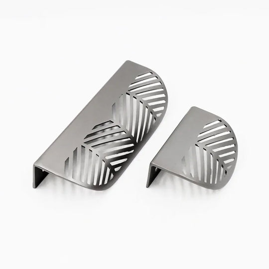 Modern Gold Leaf Cabinet Handles – Brushed Zinc Alloy Hollow Pulls