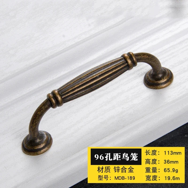 Antique Bronze Cabinet Handles – Retro Vintage Drawer Pulls