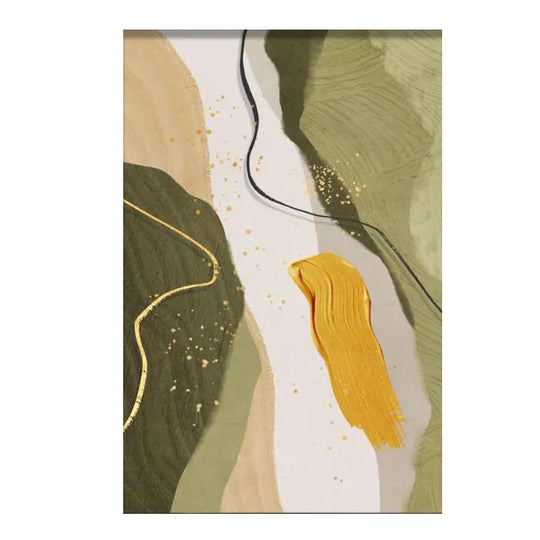 Abstract Flowing Textural Designs Canvas Wall Art