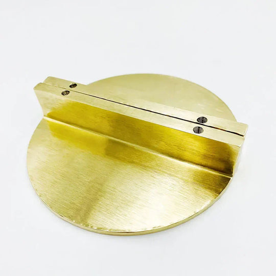 Handmade Hammered Brass Round Knobs – Pair of Pulls for Cabinets and Wardrobes