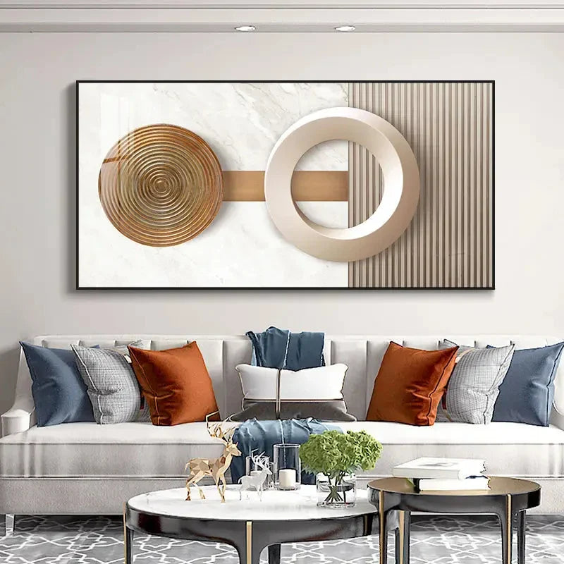 Abstract Celestial Geometry Canvas Wall Art