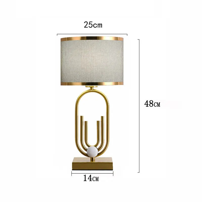 Nordic Luxury Fabric Table Lamp for Bedroom & Living Room