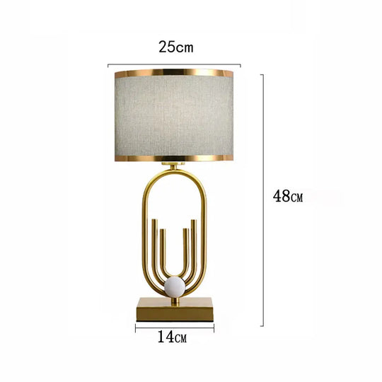 Nordic Luxury Fabric Table Lamp for Bedroom & Living Room