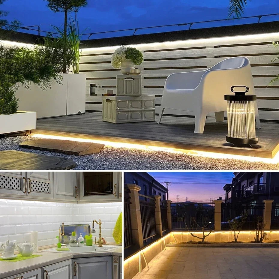 COB LED Strip Light 288LEDs/M Waterproof Silicone Tube Outdoor