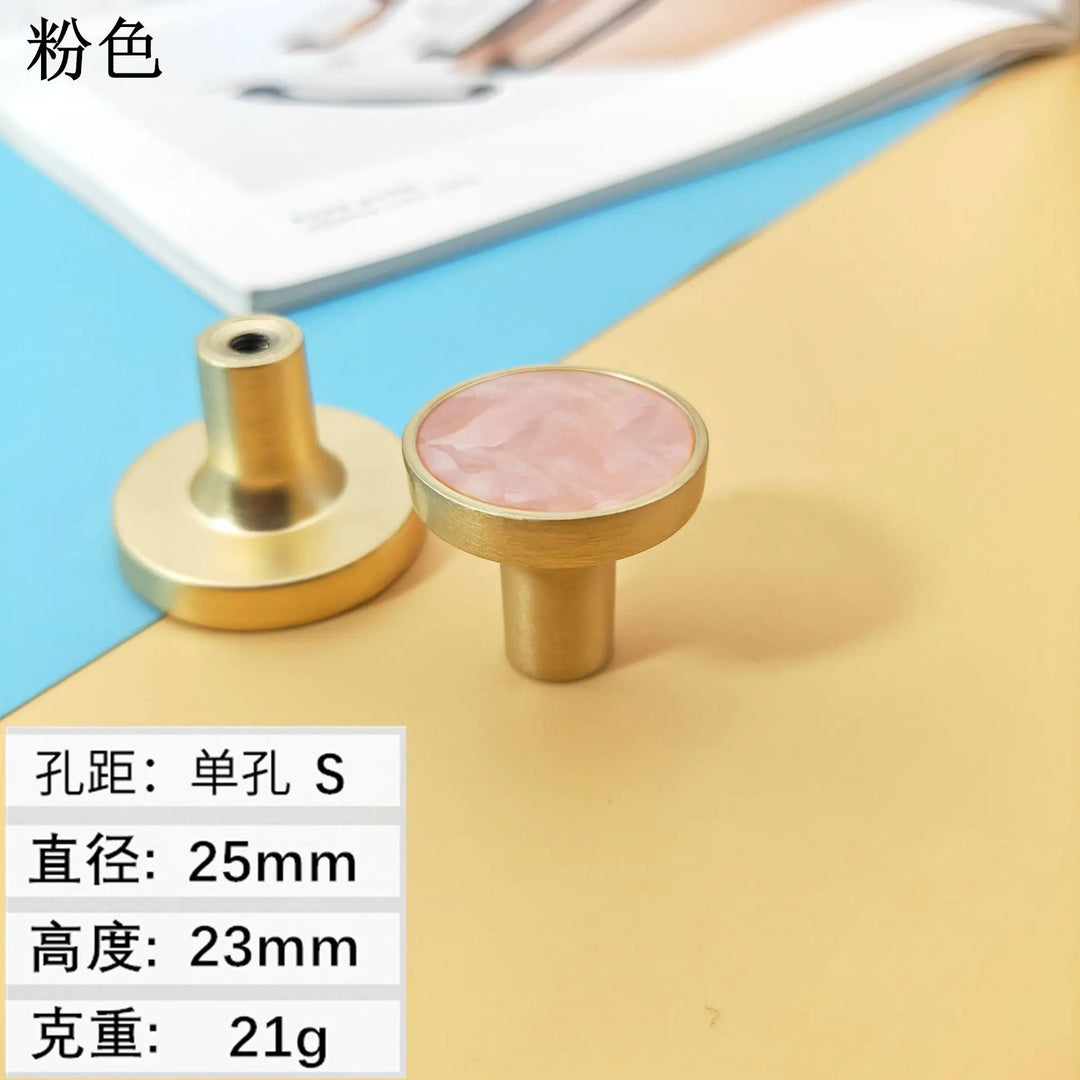 Shell Cabinet Handles – Gold Single-Hole Knobs & Multipurpose Hooks