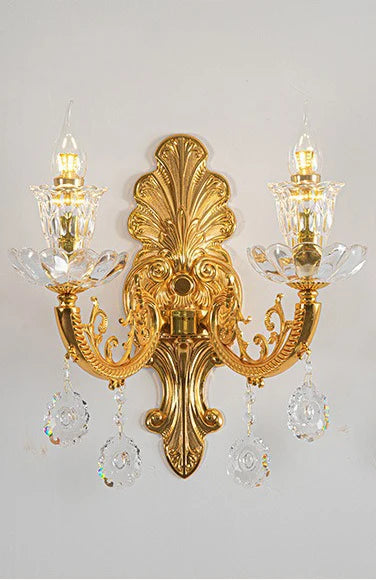 Light Luxury Golden Crystal Candle Chandelier – Elegant French-Style Ceiling Lamp