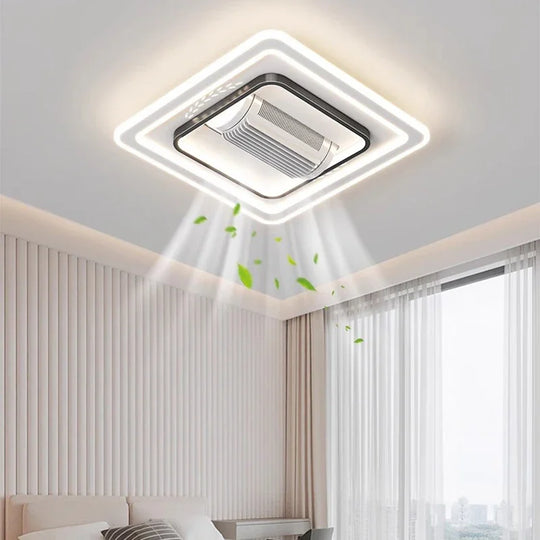 Charlotte Invisible Bladeless LED Ceiling Fan Light – Remote