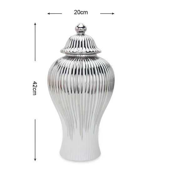 Electroplated Ceramic Decorative Vase for Entrance and Tabletop