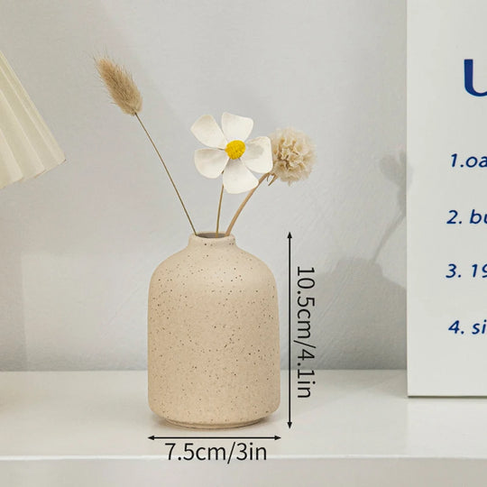White Ceramic Vase Modern Minimalist Decorative Flower Vase