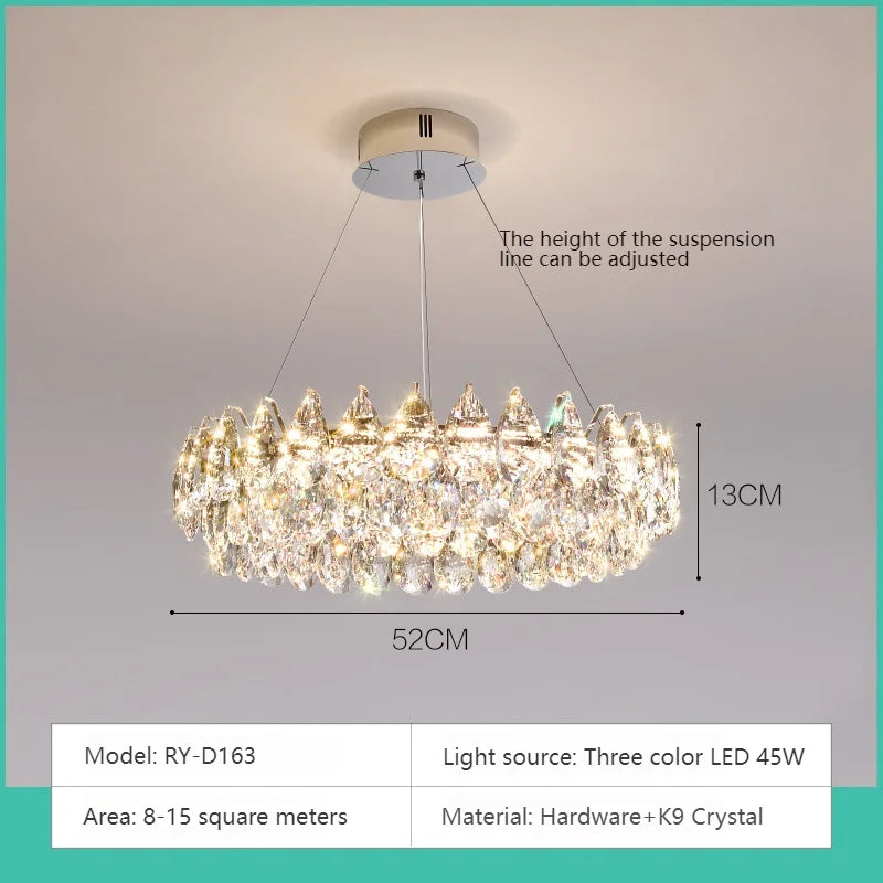 Modern Crystal Bar Pendant Light – Designer Silver Line-Shaped Ceiling Lamp