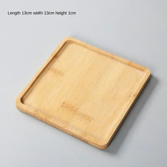 Multi Bamboo Tray Wooden Saucer Coaster Plate