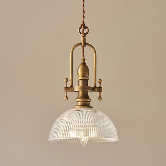 Creative Clear Glass Chandelier with Brass Gold Finish