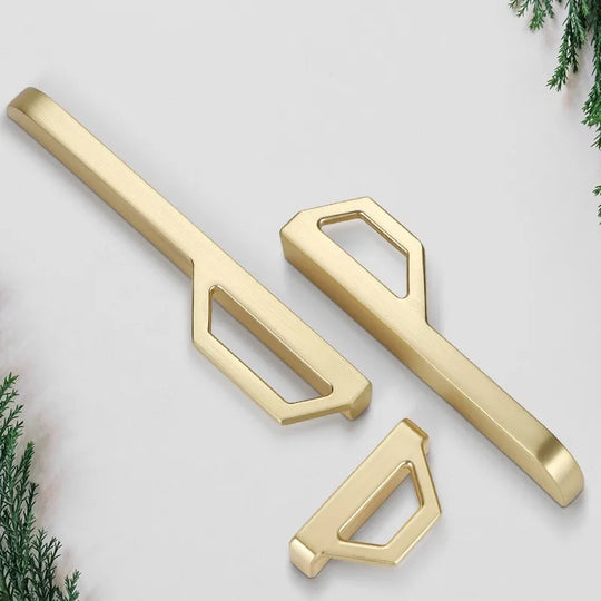 Gold and Pearl Grey Cabinet Handles – Modern Zinc Alloy Pulls for Furniture