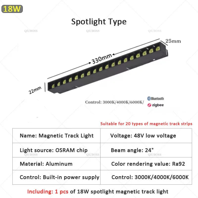 Smart Magnetic Track LED Light – Modern Dimmable Ceiling & Spot Lighting