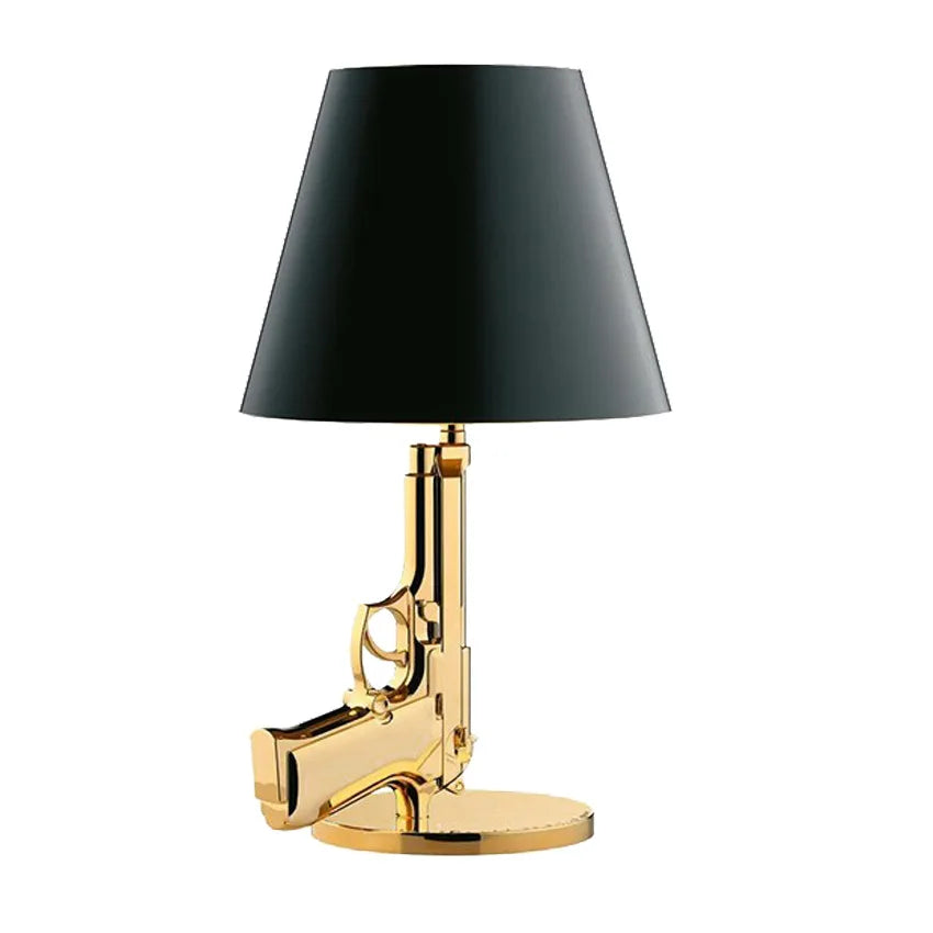 Personality Gold-Plated Gun Table Lamp for Living Room & Exhibition Hall
