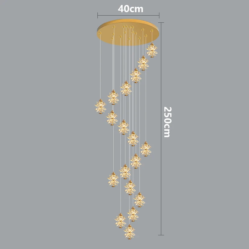 Nordic Crystal Minimalist LED Pendant Lamp – Luxurious Modern Hanging Light
