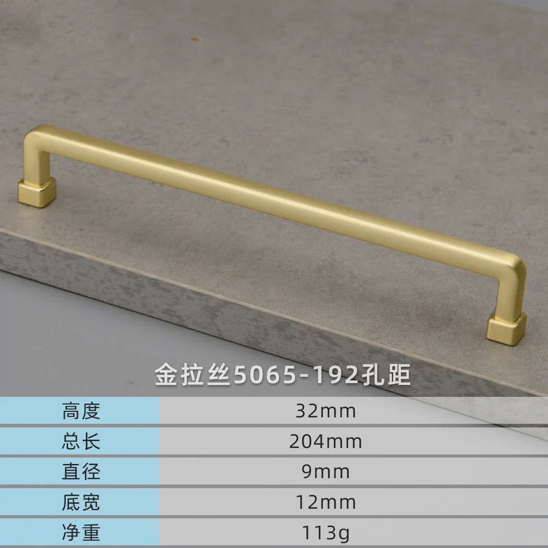 Modern European Gold and Gray Cabinet Handles – Zinc Alloy Drawer Pulls