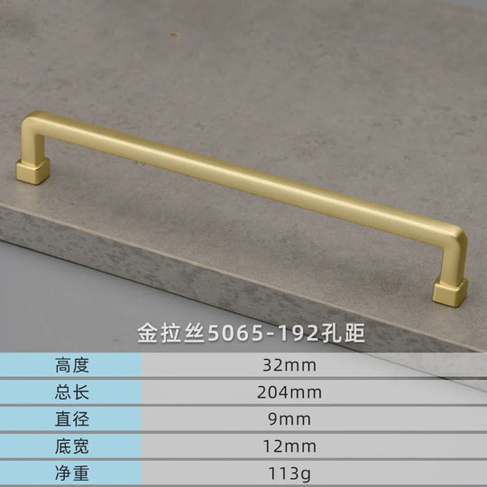 Modern European Gold and Gray Cabinet Handles – Zinc Alloy Drawer Pulls