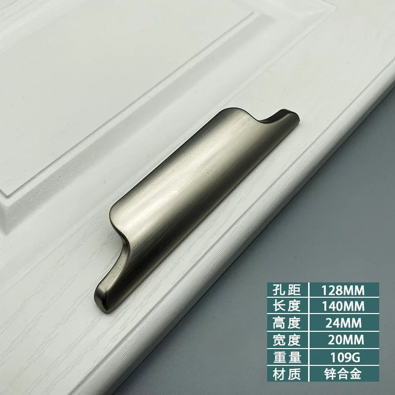 Luxury Zinc Alloy Curved Cabinet Handles – Modern Drawer Pulls