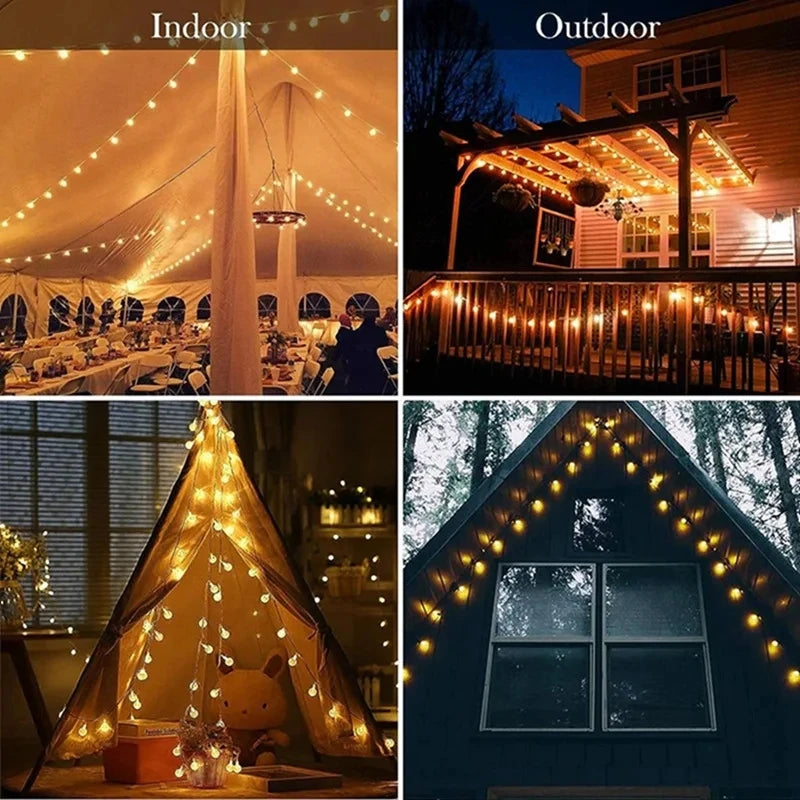 LED Crystal Ball String Lights Battery Fairy Lights Holiday Decor