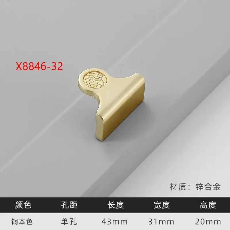 Modern Gold Kitchen Cupboard Handles – Decorative Chinese-Style Knobs