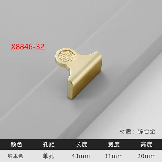 Modern Gold Kitchen Cupboard Handles – Decorative Chinese-Style Knobs