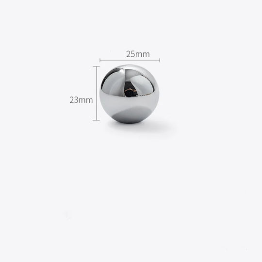 Chrome Brass Ball Knobs – Modern Silver Cabinet & Drawer Pulls