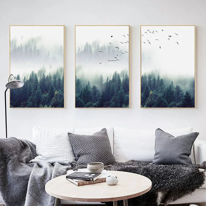 Inspirational Mystical Forest Landscape Canvas Wall Art