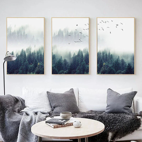 Inspirational Mystical Forest Landscape Canvas Wall Art