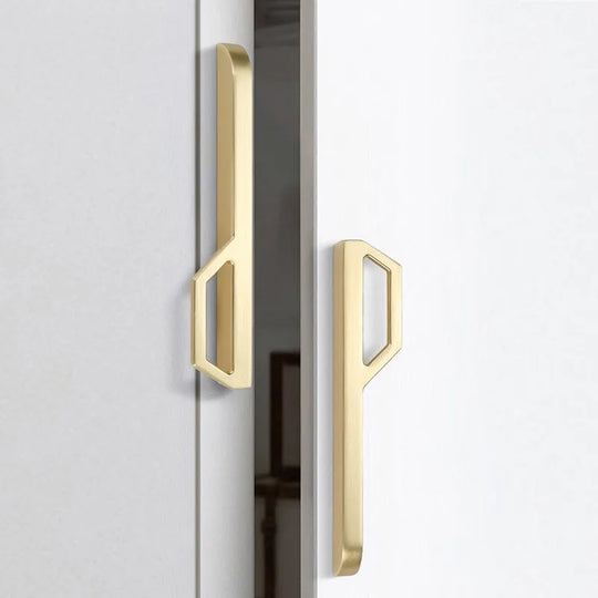 Gold and Pearl Grey Cabinet Handles – Modern Zinc Alloy Pulls for Furniture