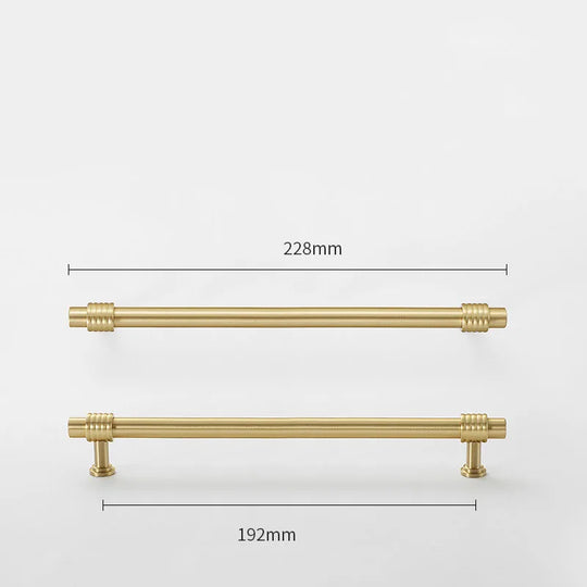 Satin Gold Furniture Handle – Solid Brass Pulls and Knobs for Cabinets and Wardrobes (50–358mm)
