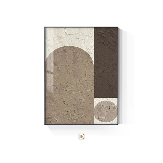 Geometric Abstract Neutral Tone Canvas Wall Art Unframed
