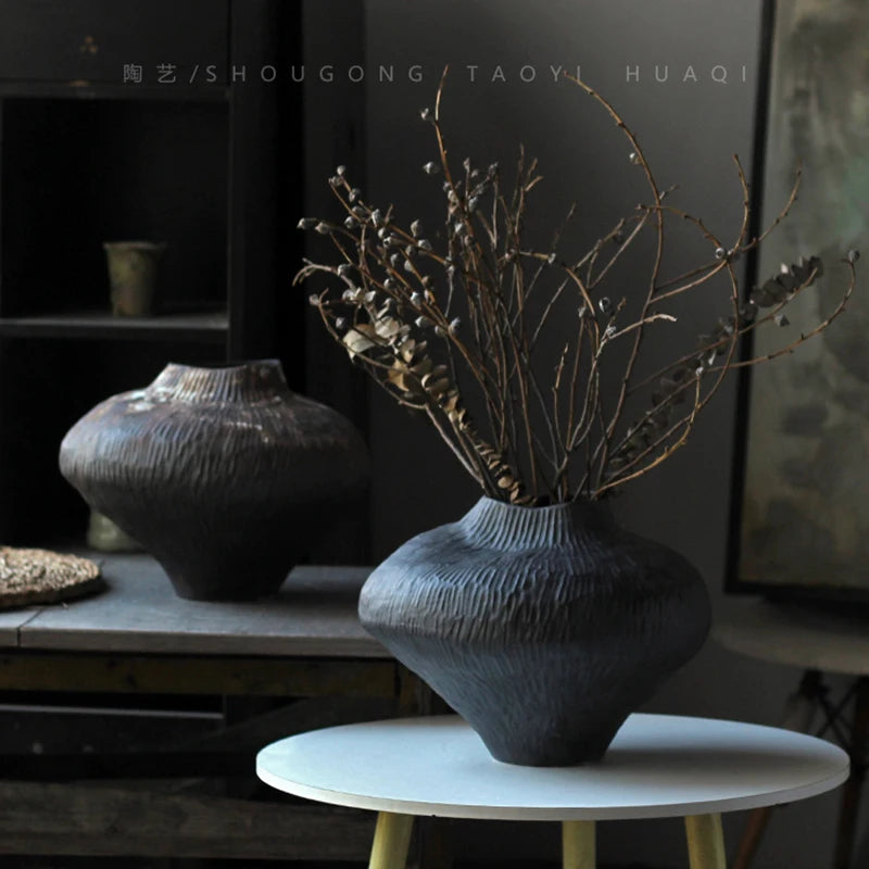 Vintage Ceramic Vase for Living Room Flower Arrangement Decor