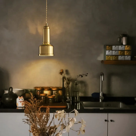 Classical Copper Clear Glass Pendant Light for Dining & Bedroom