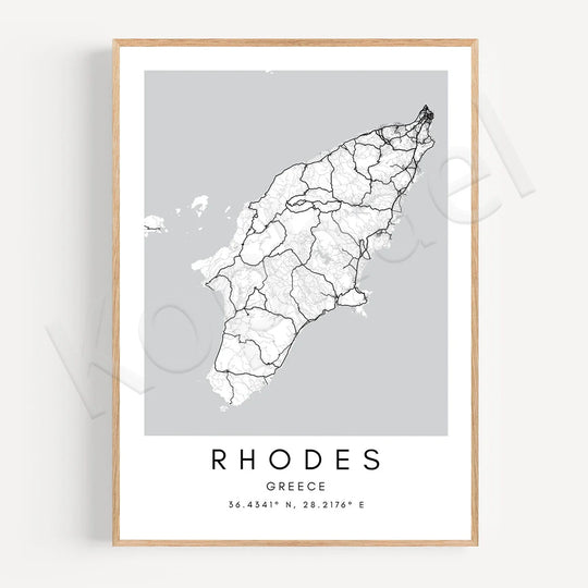 Minimalist Black White City Map Wall Art Canvas Print