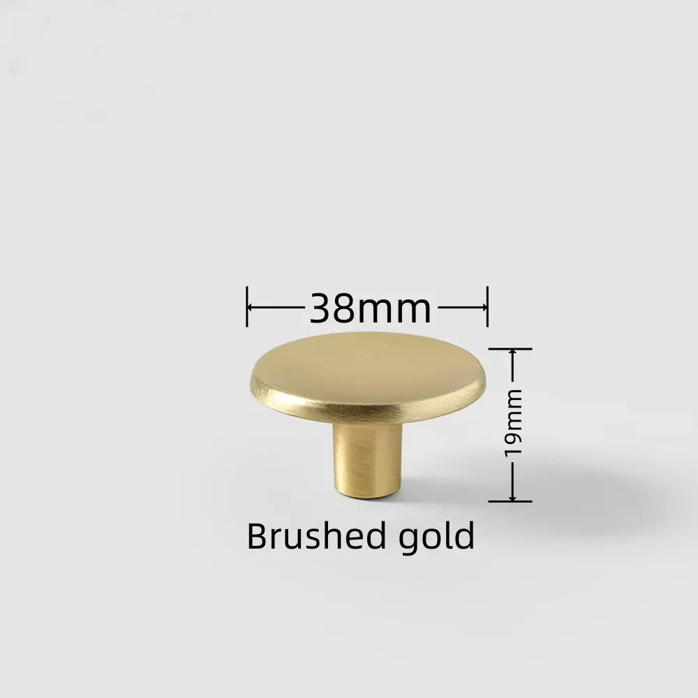 Modern Zinc Alloy Round Knob – Sleek Single-Hole Furniture Handle
