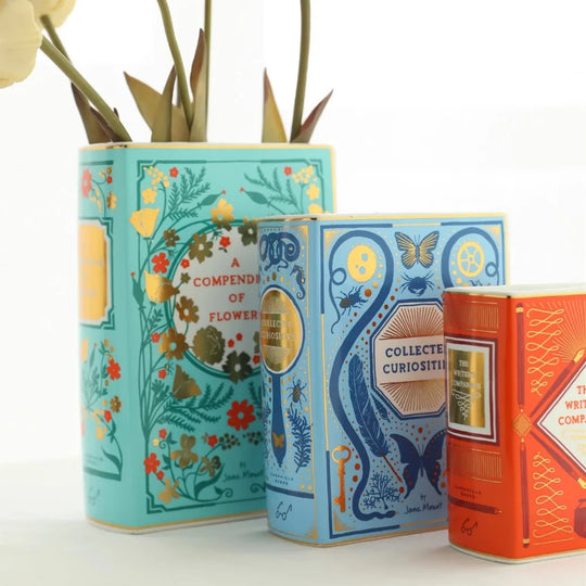 Book Shape Ceramic Decorative Vase for Tabletop Display