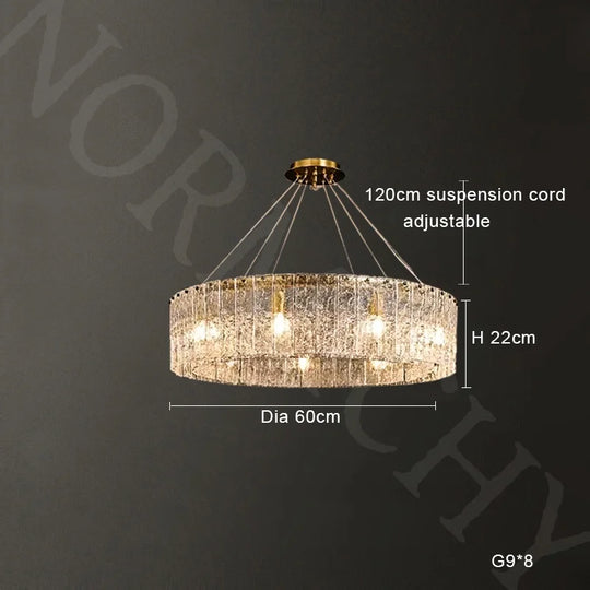 Modern Creative Water Ripple Glass Pendant Light – Luxurious LED Ceiling Fixture