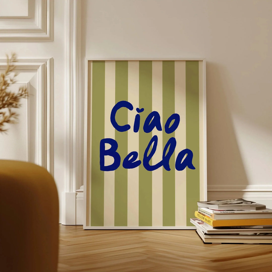Ciao Bella Dolce Vita Quote Typographic Canvas Wall Art