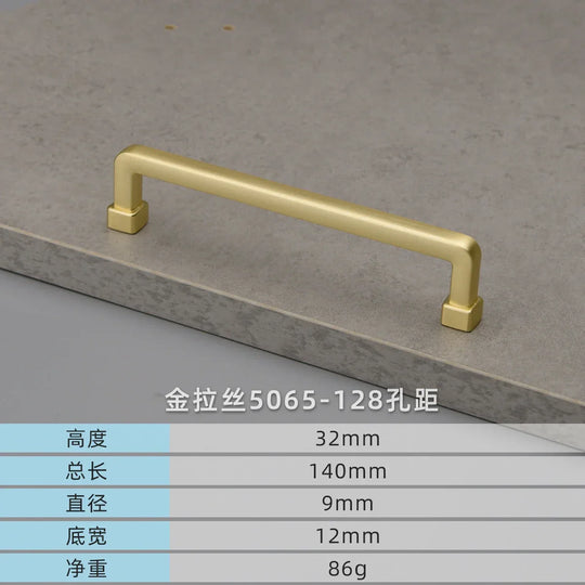Modern European Gold and Gray Cabinet Handles – Zinc Alloy Drawer Pulls