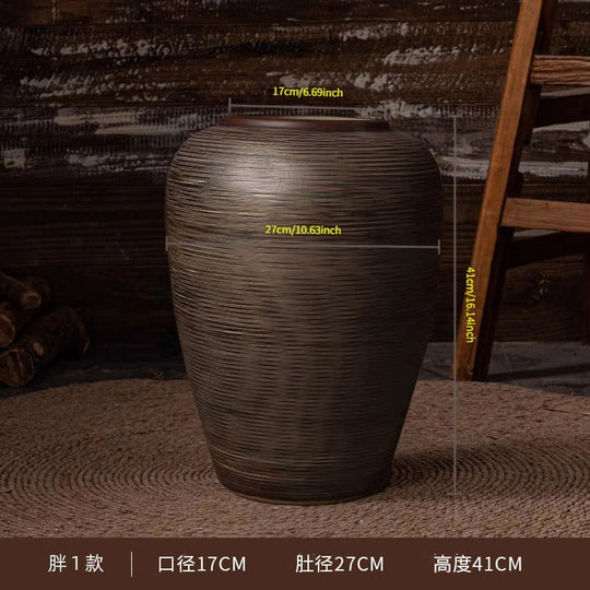 Large Floor Standing Ceramic Vase for Living Room and Courtyard Decor