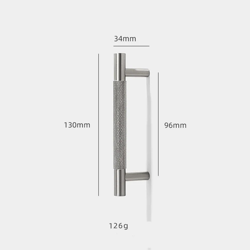 Solid Brass Knurled Cabinet Handles – Brushed Nickel Pulls and Textured Knobs