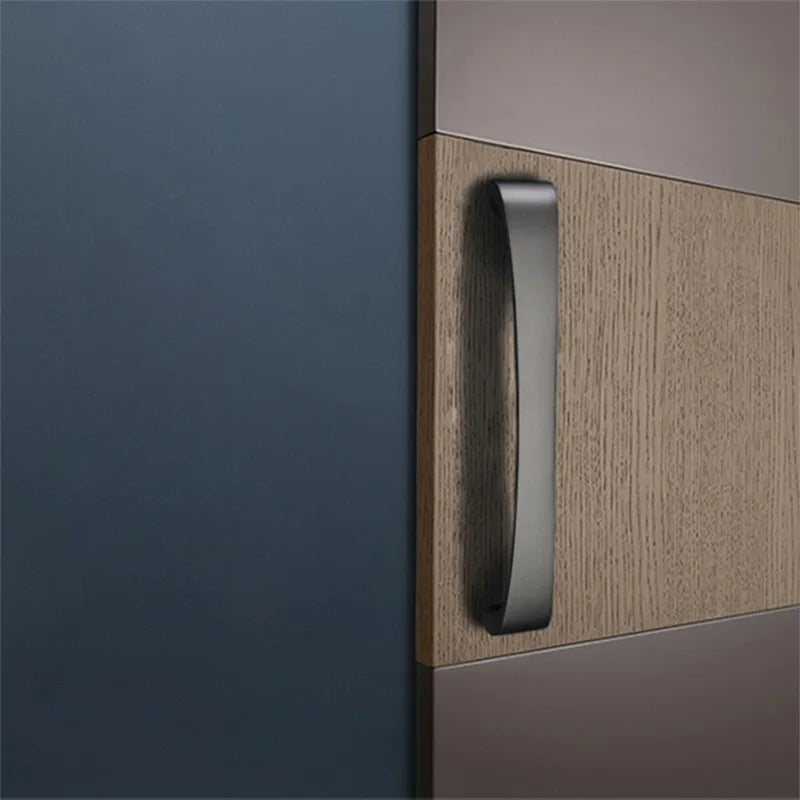 Modern Minimalist Pearl Black Cabinet Handles – European Style Pulls for Furniture