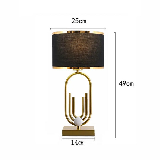 Nordic Luxury Fabric Table Lamp for Bedroom & Living Room