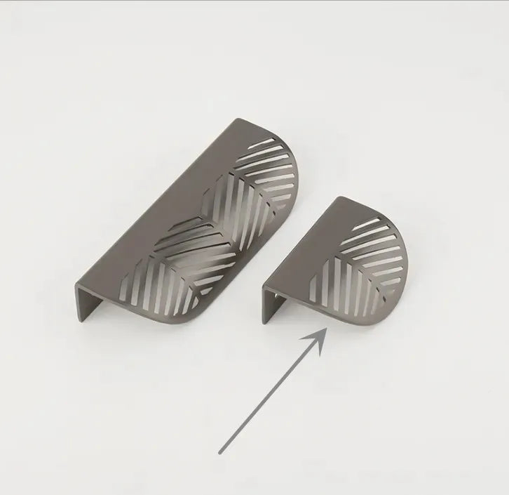 Modern Gold Leaf Cabinet Handles – Brushed Zinc Alloy Hollow Pulls