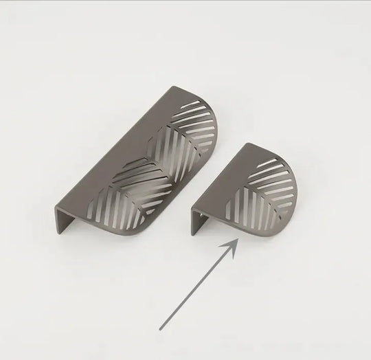 Modern Gold Leaf Cabinet Handles – Brushed Zinc Alloy Hollow Pulls