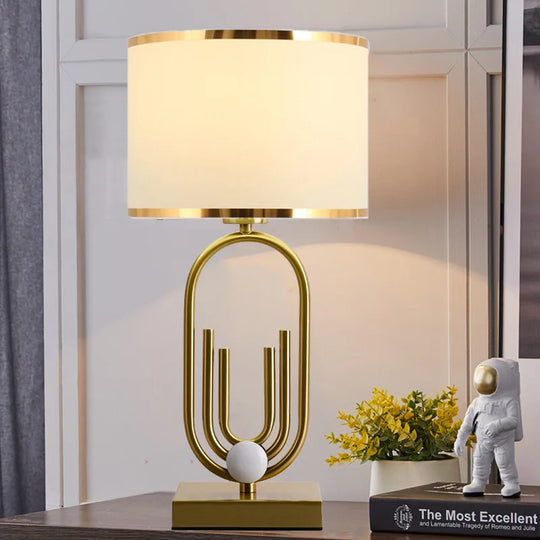 Nordic Luxury Fabric Table Lamp for Bedroom & Living Room
