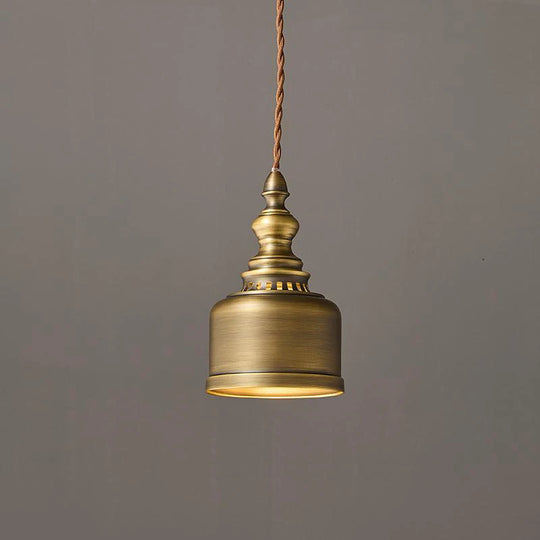 Classical Copper Clear Glass Pendant Light for Dining & Bedroom