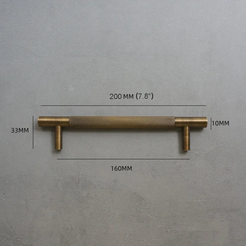 Solid Bronze Cabinet Handles – Antique Brass Wardrobe Bars and Drawer Pulls (20mm-500mm)