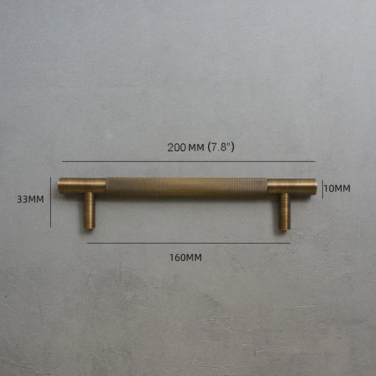 Solid Bronze Cabinet Handles – Antique Brass Wardrobe Bars and Drawer Pulls (20mm-500mm)